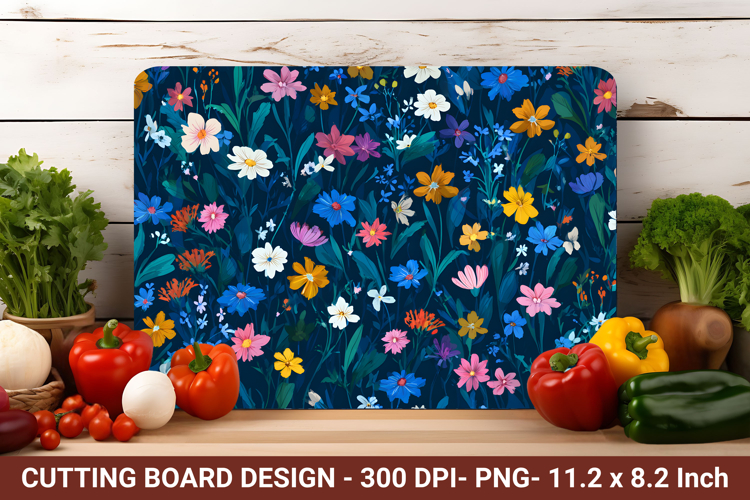 Flower Meadow Cutting Board | Cutting Board Png