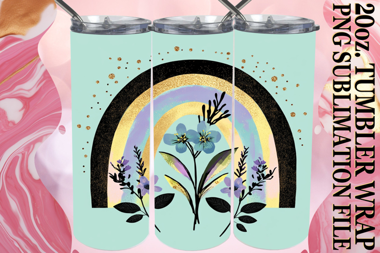 SERENE ESCAPES 20oz TUMBLER WRAP, Rainbow