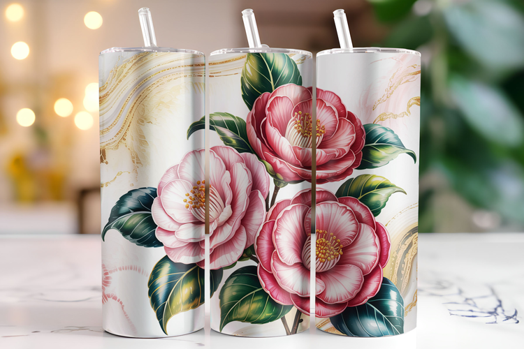 Flowers Tumbler Wrap | Sublimation | Tumblers