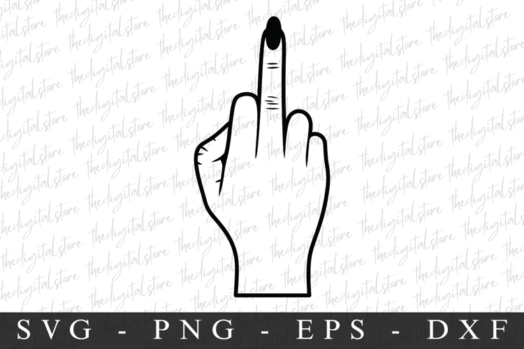 Middle Finger Svg Image 6