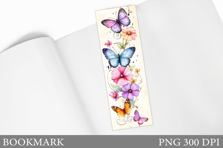 Butterflies Bookmark Design. Butterfly Bookmark Sublimation