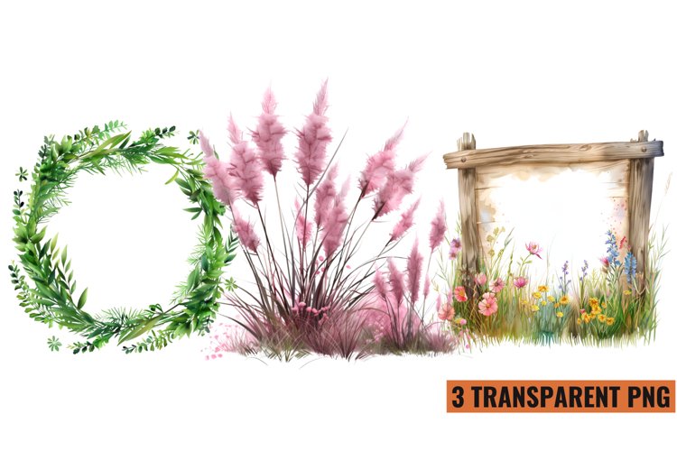 Watercolor Grass Clipart , PNG