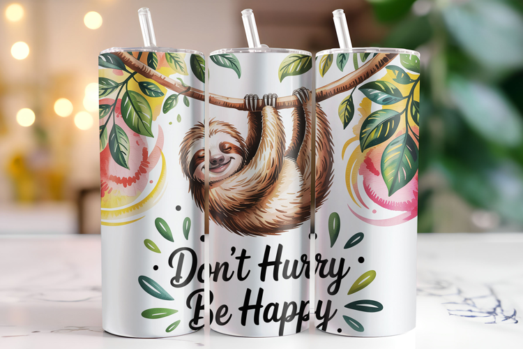 Don't hurry Be Happy Tumbler Wrap | Sublimation | Tumblers