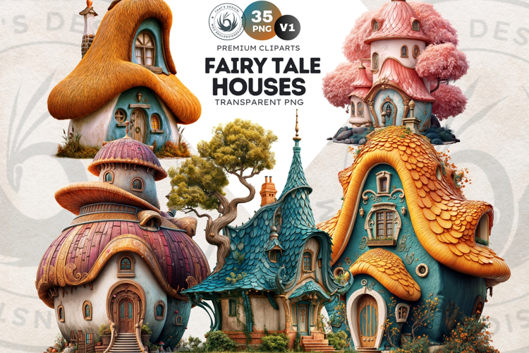 Fairy Tale Houses PNG, Gnome home, Whimsical Buildings