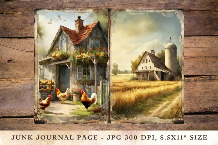 Printable Junk Journal Pages Farmhouse 5