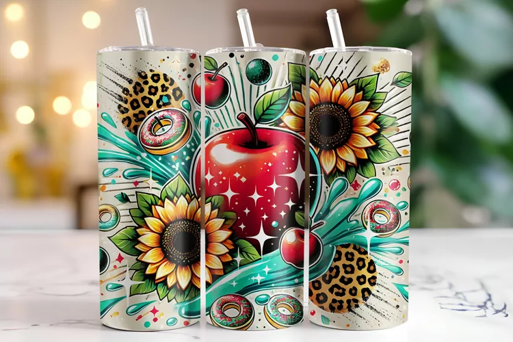 Apple Tumbler Wrap | Sublimation | Tumblers