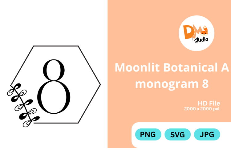 Moonlit Botanical Monogram