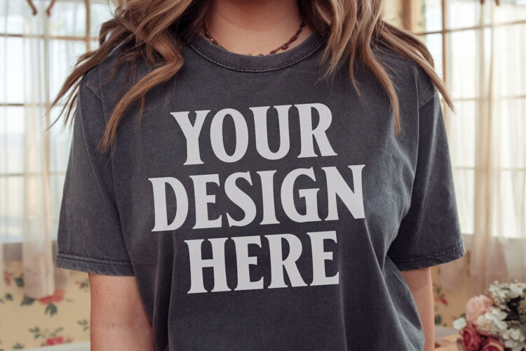 Comfort Colors 1717 Pepper T-Shirt Mockup example image 1