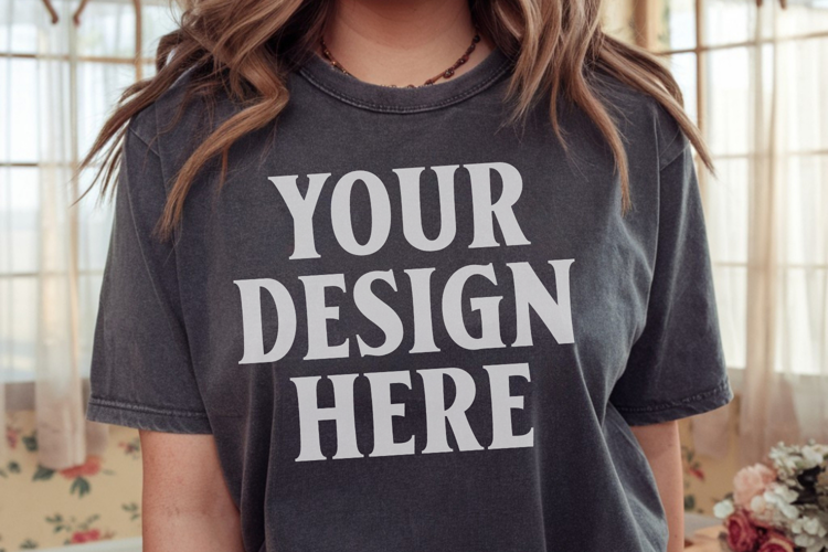 Comfort Colors 1717 Pepper T-Shirt Mockup