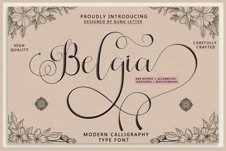Belgia -Modern Calligraphy example image 1