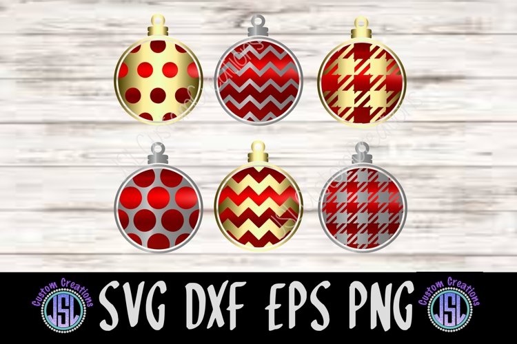 Ornaments Set of 6 Bundle |SVG DXF EPS PNG |Digital Cut File example image 1