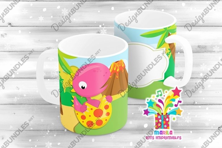 Dinosaur Mug Sublimation Designs #1