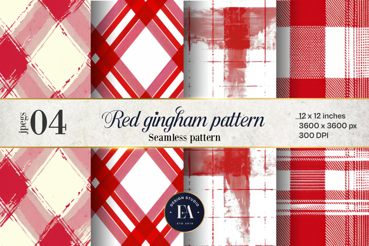 Red Gingham Pattern | Checkered Pattern