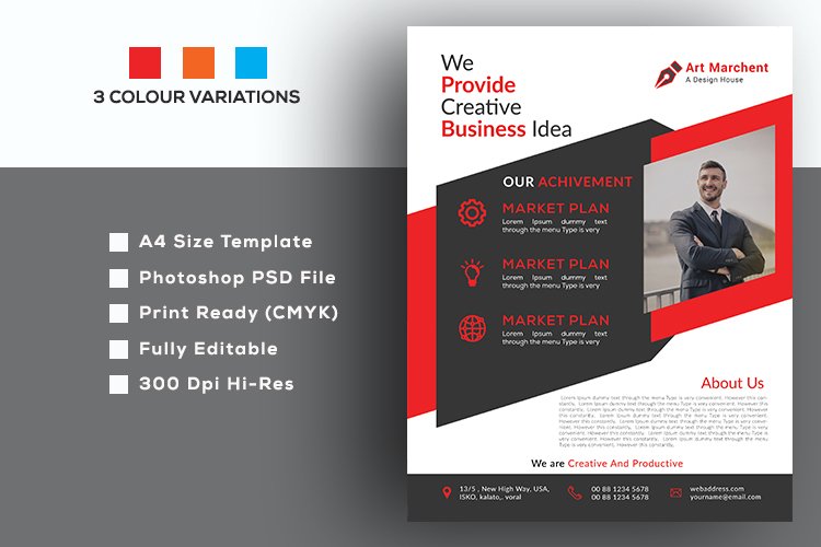 Simple, Marketing And Business Flyer example image 1