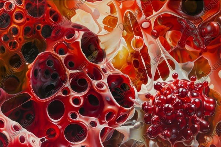 Abstract organic patterns in warm hues example image 1