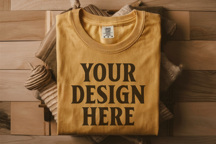 Monarch Comfort Colors 1717 Folded Tshirt Mockups
