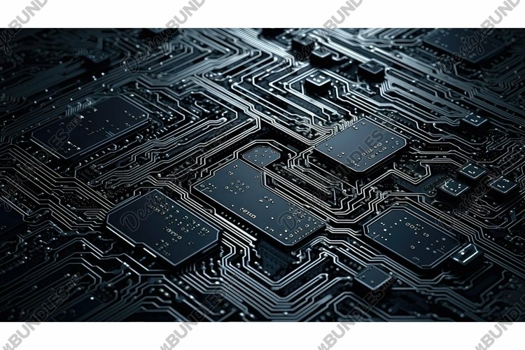 interconnected technology abstract grey