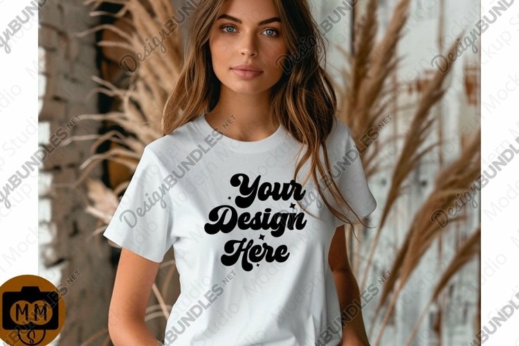 White Tshirt Mockup Image 3