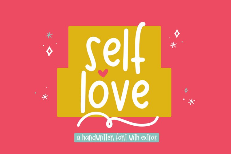 Self Love - A Fun Font with Doodles! example image 1