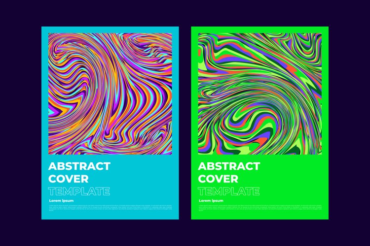Cover Vector With Colorful Liquid example image 1