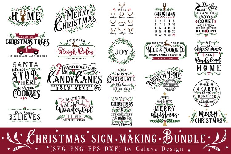!! HUGE !! Christmas Sign Making Bundle example image 1