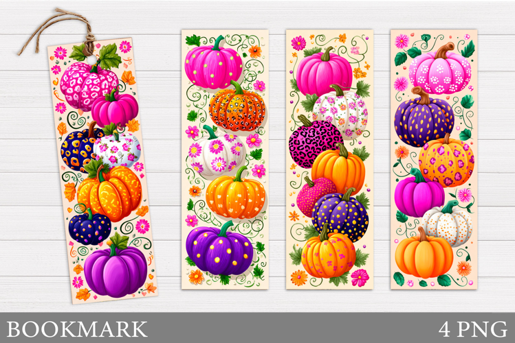Fall Pumpkin Bookmark Design. Fall Bookmark Printable