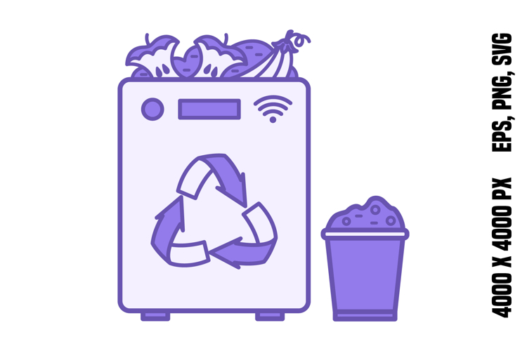 Purple Smart Composting System Icon