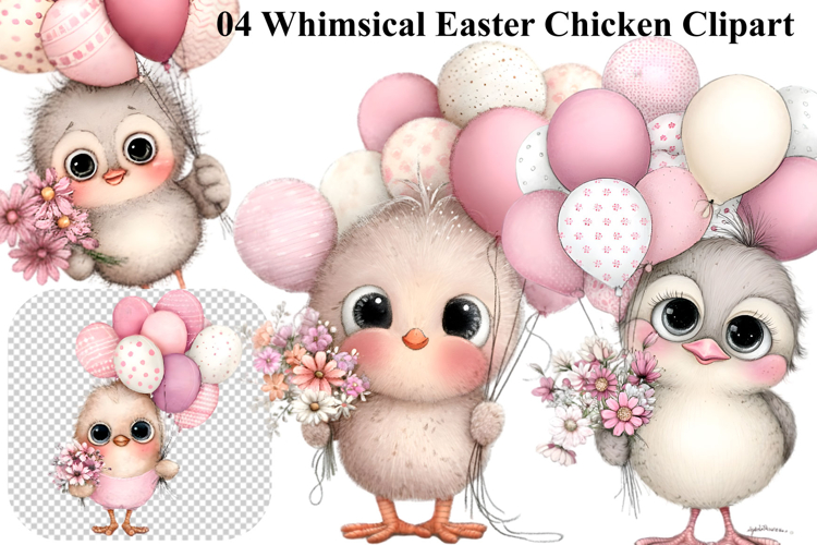 Whimsical Easter Clipart Easter Bunny PNG