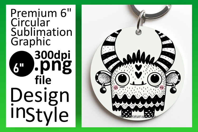 Dynamic Circle Design for Coaster Template , Monster