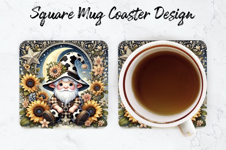 Halloween Gnome Mug coaster | Coaster | Sublimation Design