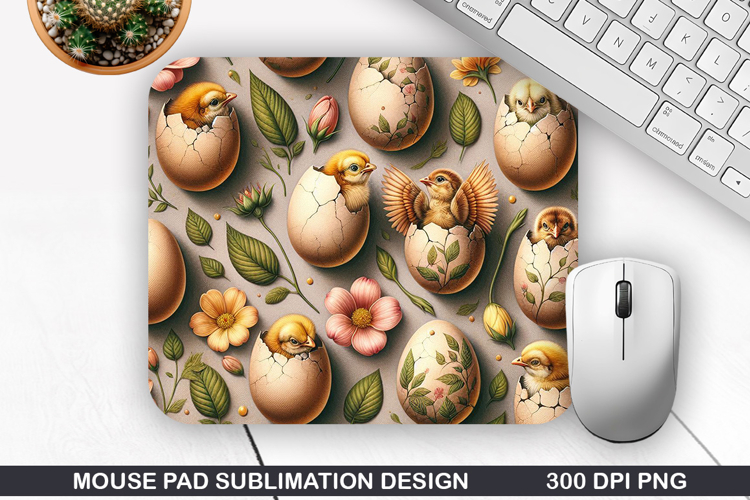 Easter Eggs Mouse Pad Sublimation, Easter Mouse Pad PNG