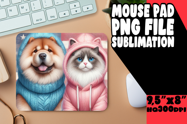 ENCHANTED MOUSE PAD GIFT INSPIRATION, Dog and cat