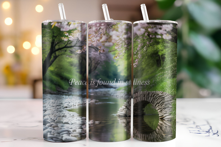 Peace is found in stillness Tumbler Wrap | Sublimation