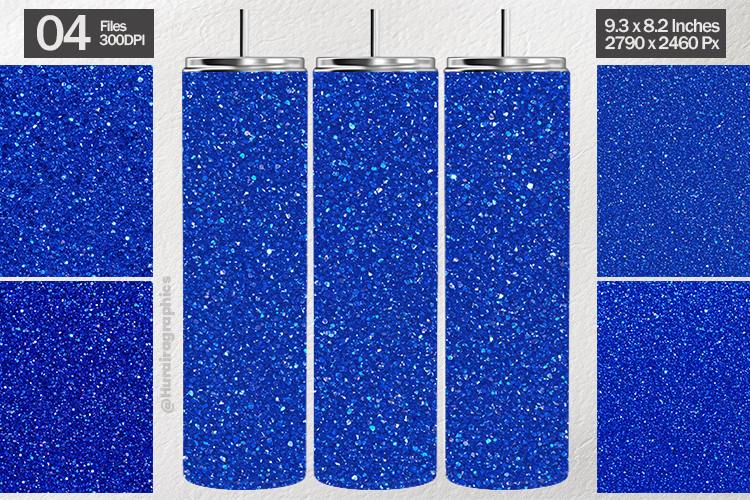 Royal Blue Glitter Tumbler Wrap| Tumbler Sublimation