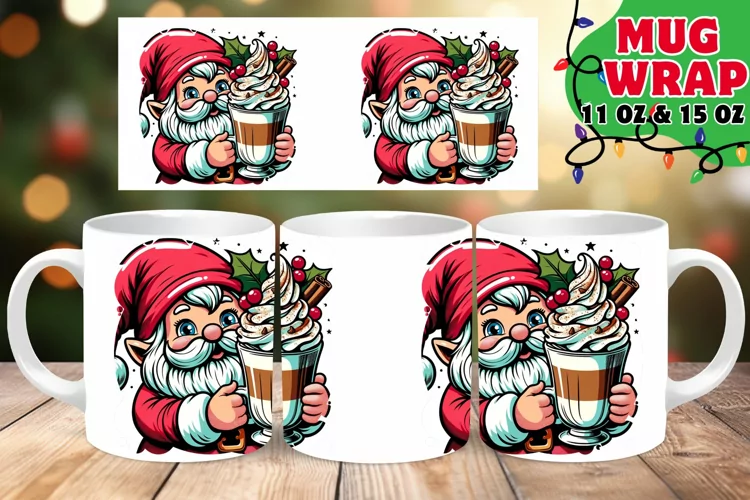 Festive Gnome Harmony 11oz 15oz Mug Wrap