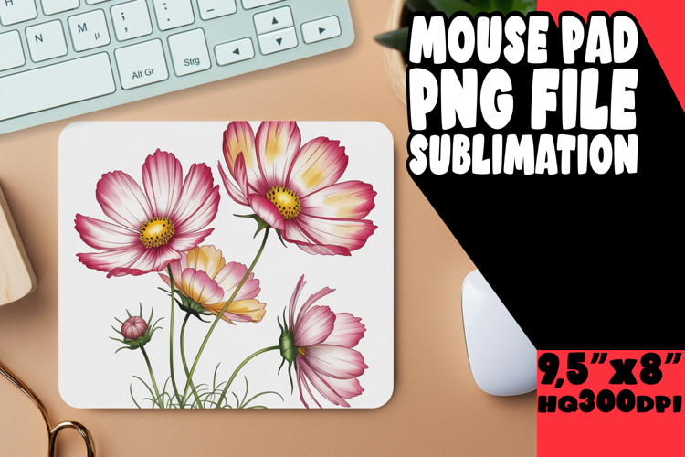 Timeless Mouse Pad Sublimation Style, Flowers