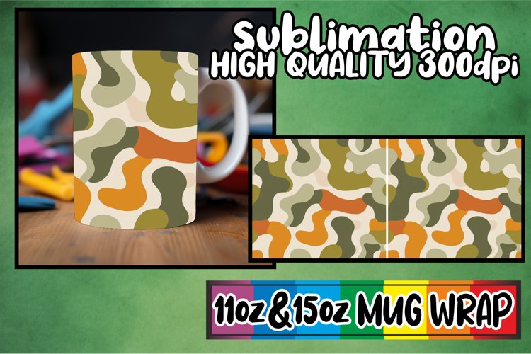 Spring Season Abstract Mug Wrap Sublimation 11oz 15oz example image 1