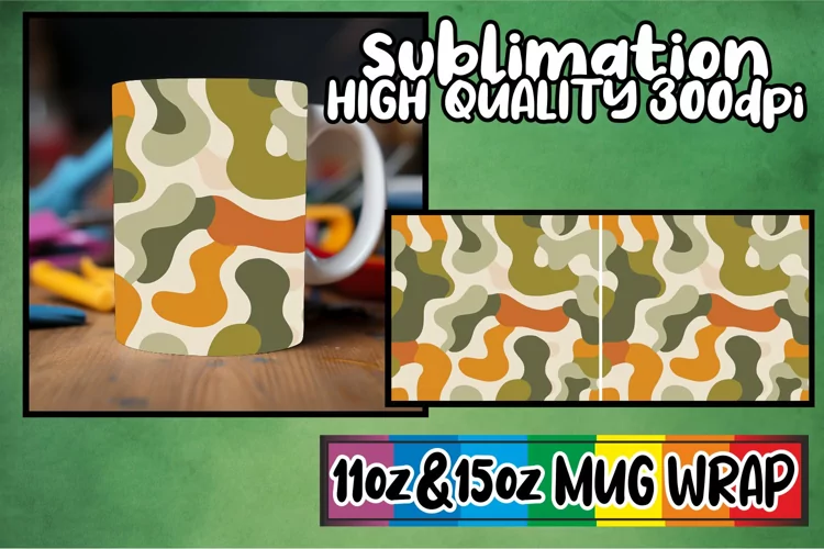 Spring Season Abstract Mug Wrap Sublimation 11oz 15oz