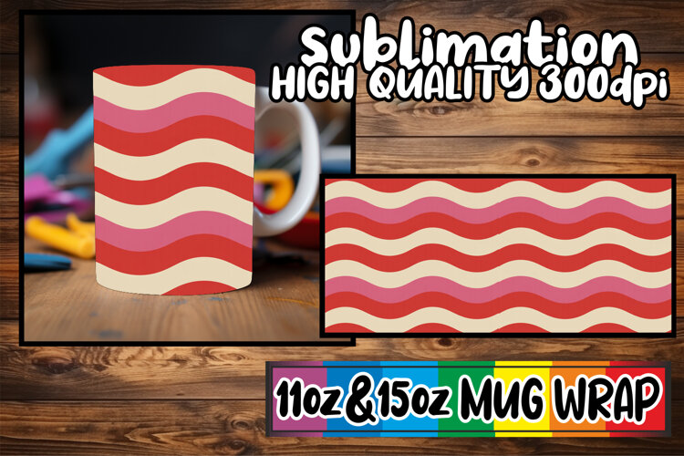 Sweet memories 11oz 15oz sublimation wrap, Valentine's Patte example image 1