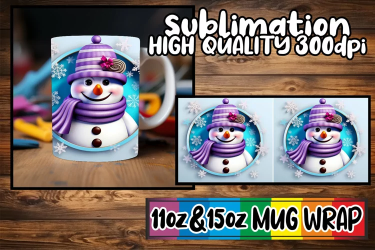 Jolly Holiday Snowman Mug Wrap - Winter Warmth