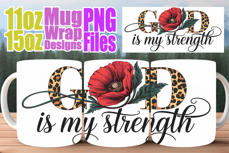 Graceful days sublimation mug wrap, Christian