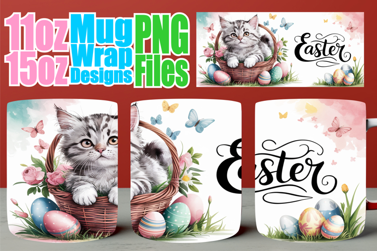 Cherished moments 11oz 15oz mug wrap, Easter
