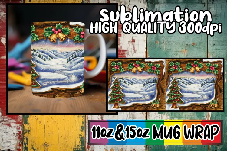 Inspired thoughts 11oz 15oz mug wrap, Christmas