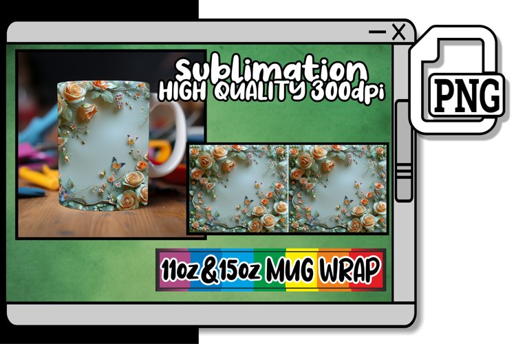 Tranquil Horizon: 3D Landscape Mug Design