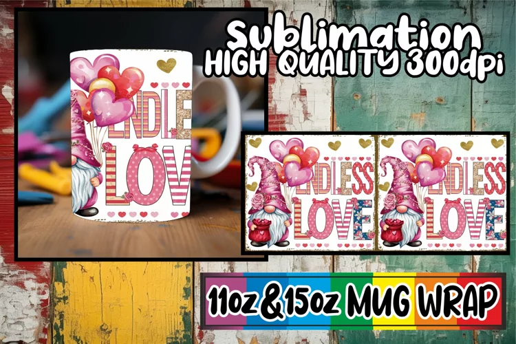 Breathtaking style sublimation 11oz 15oz mug wrap, Valenines