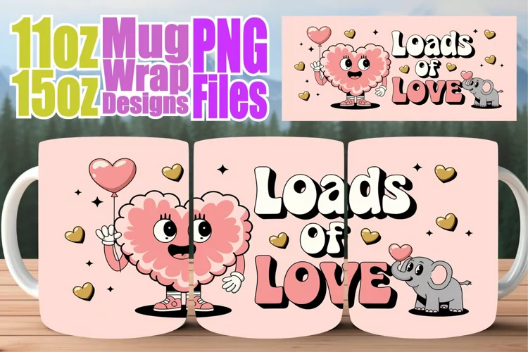 Bright love 11oz 15oz sublimation wrap, Valentines