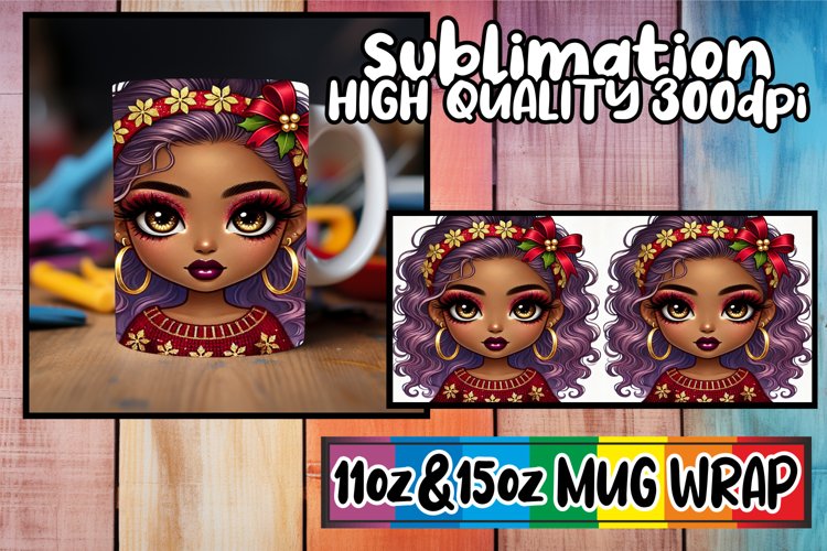 Colorful days sublimation print wrap, Love Girl example image 1