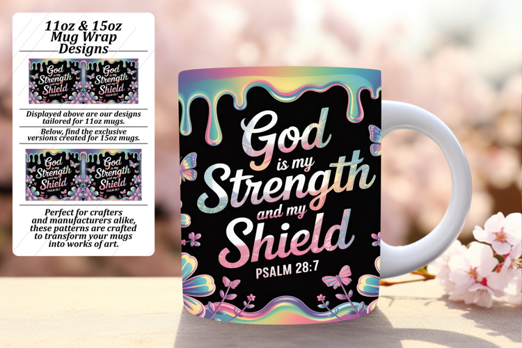 Enchanting 11oz Mug Wrap Png Design , Christian