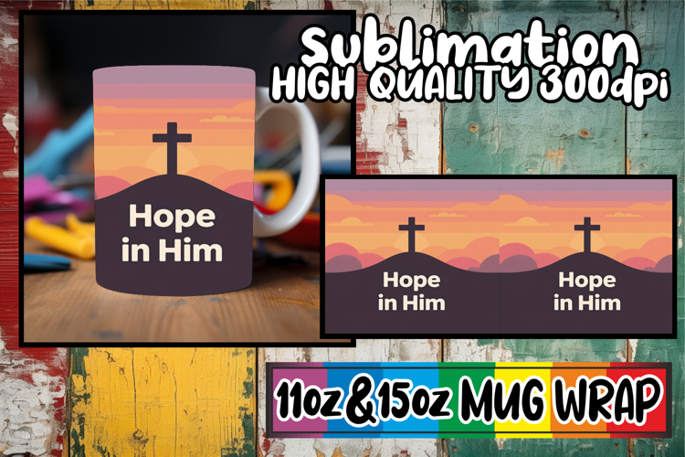 Radiant moments sublimation 11oz 15oz mug wrap, Christian Quote