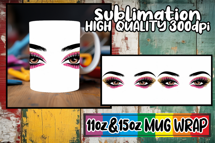 Unique vibes sublimation print wrap, Woman Eyes